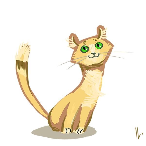 Мультяшный кот gif