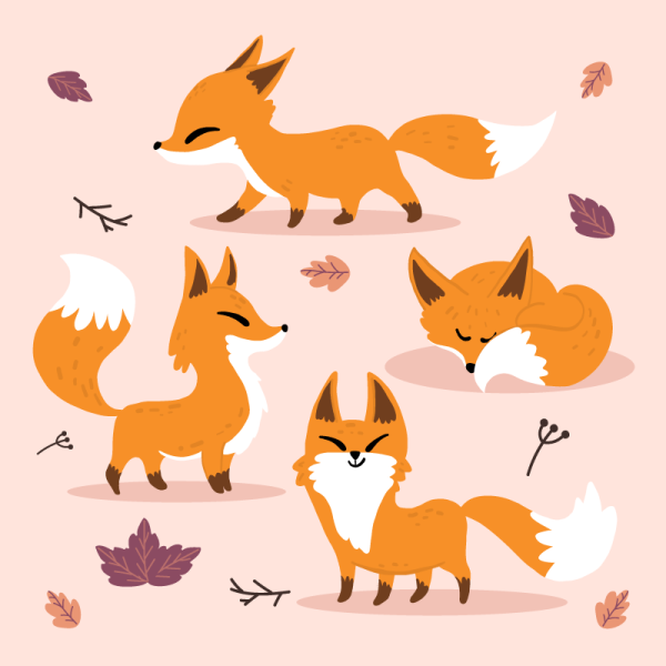 Лиса вектор