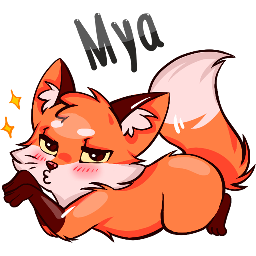 Стикеры Лис Паппи