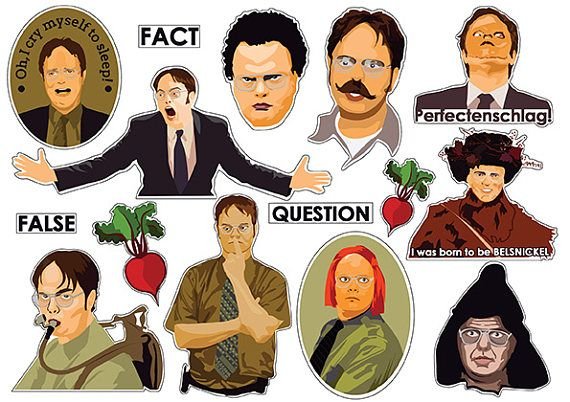 Наклейки Стикеры the Office