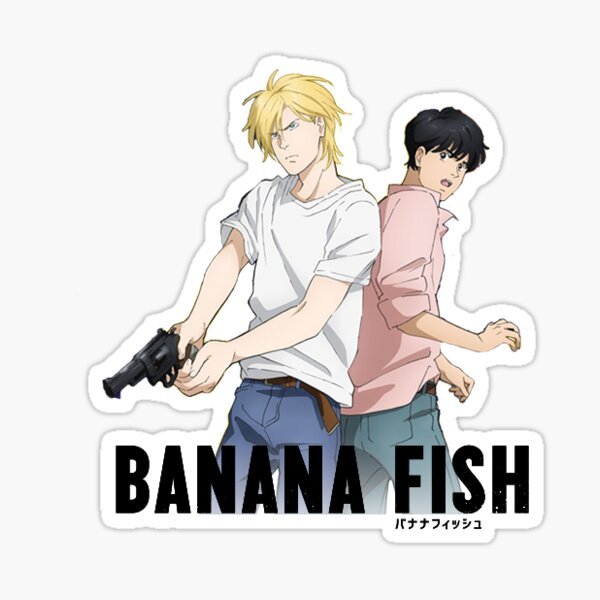 Банановая рыба наклейки