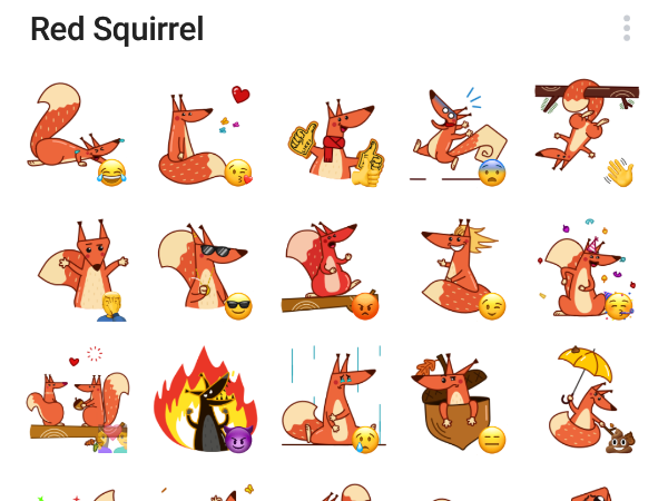 Red Squirrel Стикеры