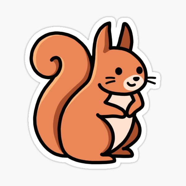 Мультяшная белка спортивная