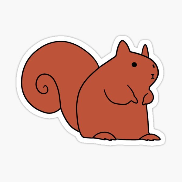 Белка на ветке силуэт