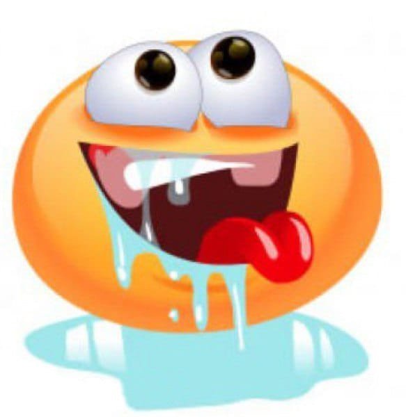 Смайлик со слюнями