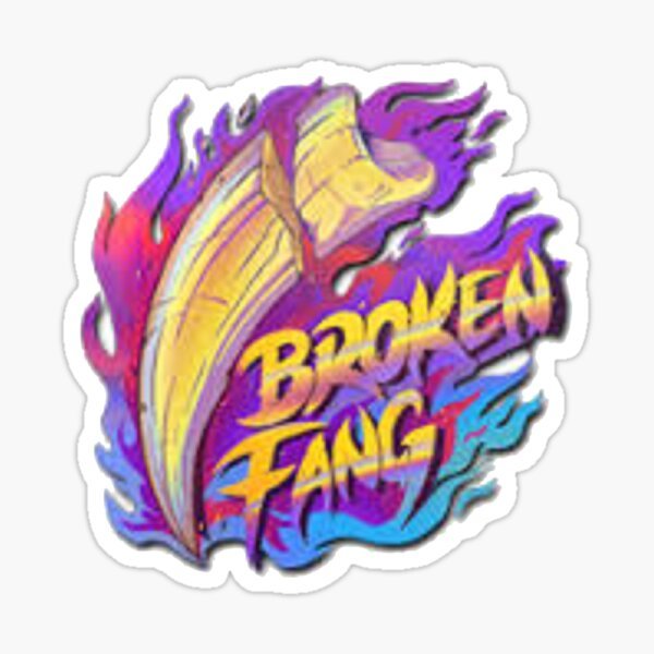 Аклейка: сломанный клык (голографическая)
