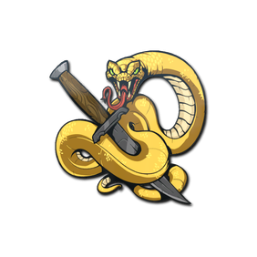 Змеиная атака наклейка КС го