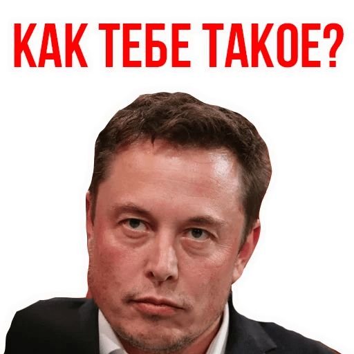 Илон Маск стикер