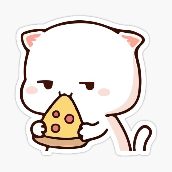 Кавайные котики Чиби стикер