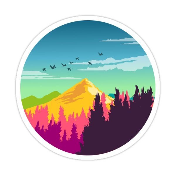 Природа (с наклейками)