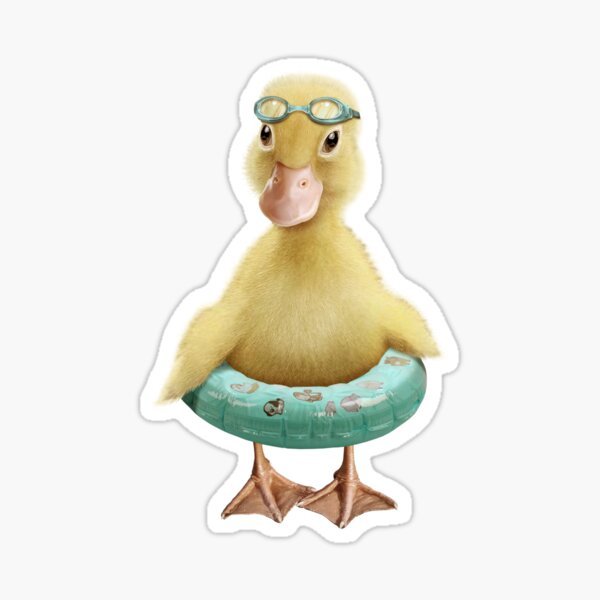 Утка наклейка