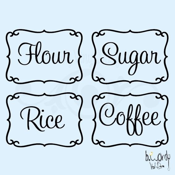 Трафареты надписей для банок