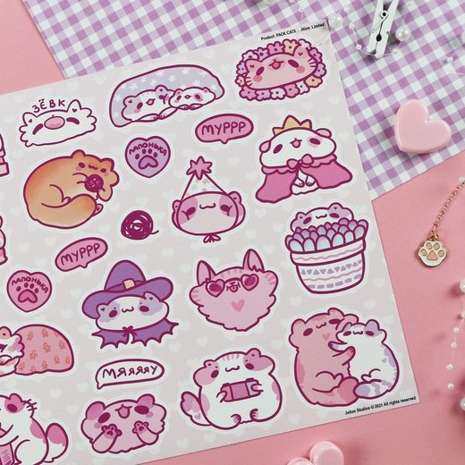 Объемные Стикеры вектор