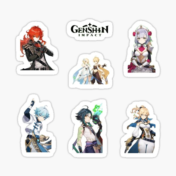Альбедо Чиби Стикеры Геншин Импакт