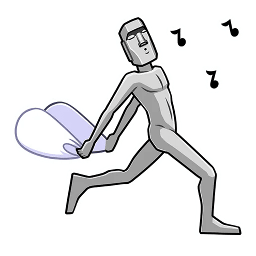 Набор стикеров Моаи Стоун