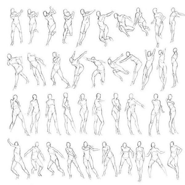 Позы для рисования стилизованные