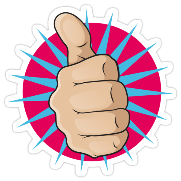 Палец вверх в стиле комикс