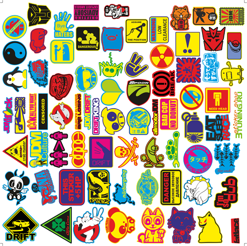 Наклейки цветные