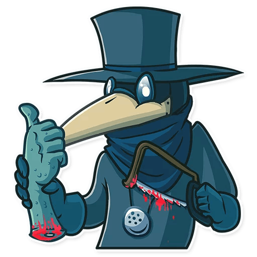 Набор стикеров Чумной доктор