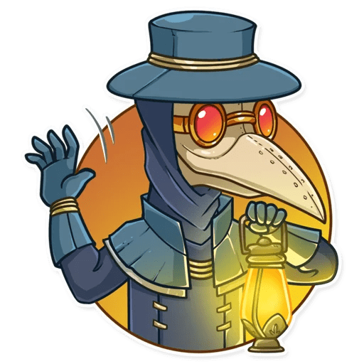 Чумной доктор Стикеры в хорошем качестве