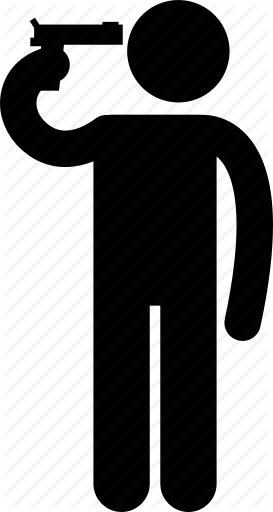 Стреляет себе в голову гифка