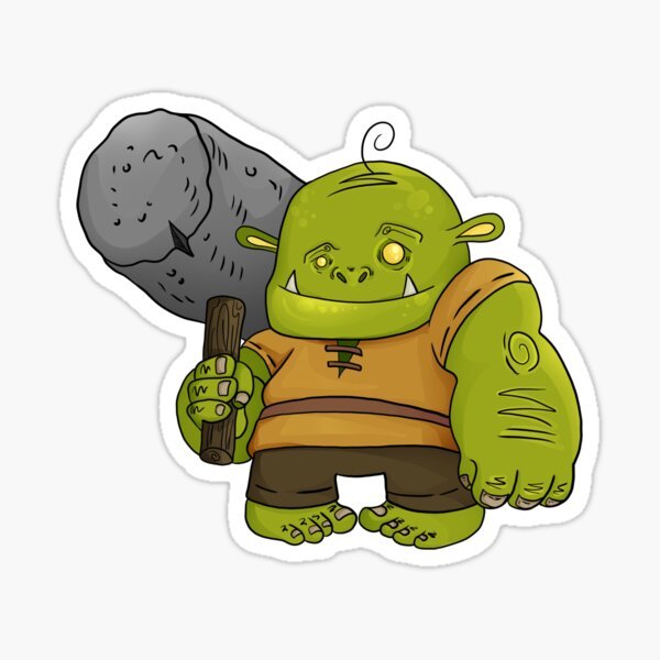 Стикер Тролль военный