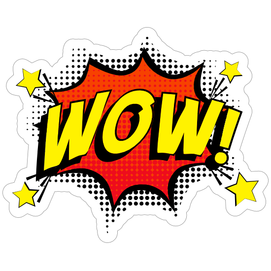Наклейка wow