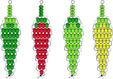 Схема плетения бисером морковки