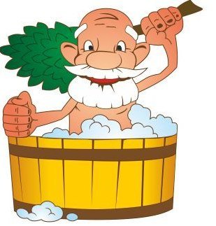 Смайлик в бане с веником