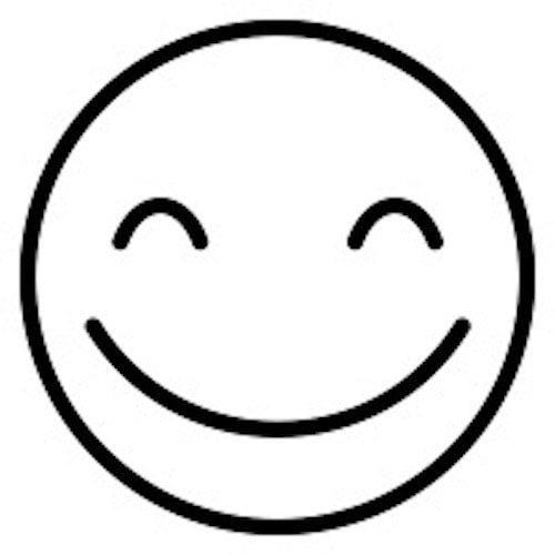 Счастливый Смайл черно белый