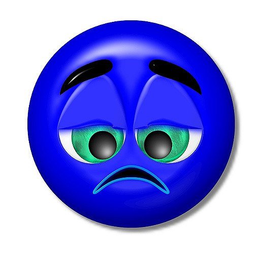 Смайлик с синими глазами