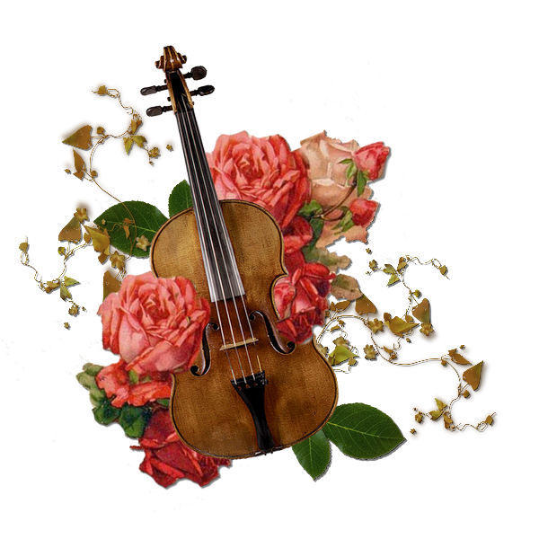 Скрипка на прозрачном фоне