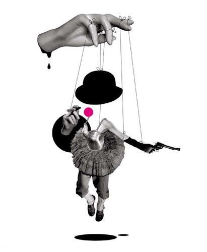 Театральные куклы на прозрачном фоне