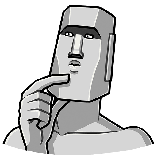 Эмодзи Моаи остров Пасхи