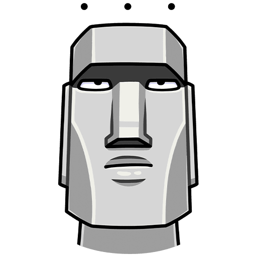 Статуи Моаи ЭМОДЖИ