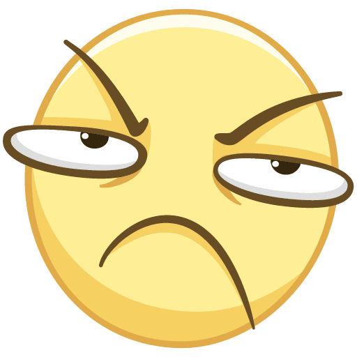 Недовольный стикер