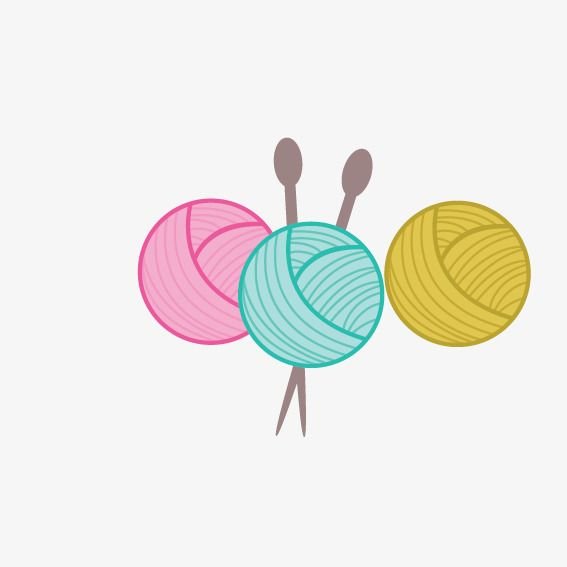 Клубок ниток на прозрачном фоне