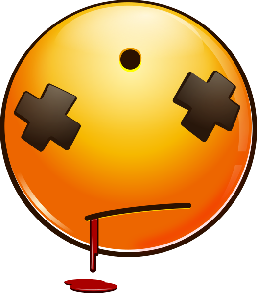 Мертвый смайлик с улыбкой