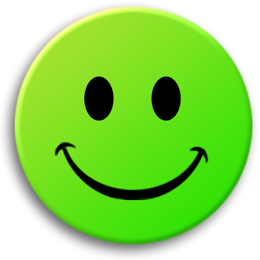 Зеленый улыбающийся смайлик