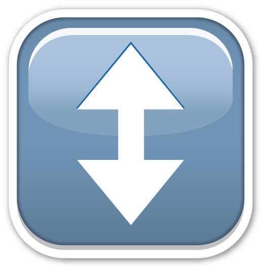 Эмодзи стрелочка вниз