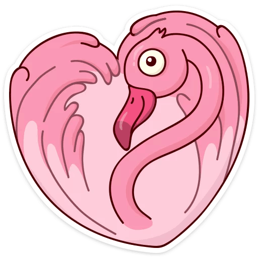 Фламинго на белом фоне хорошего качества