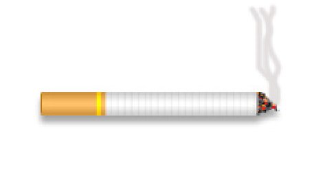 Сигарета на прозрачном фоне