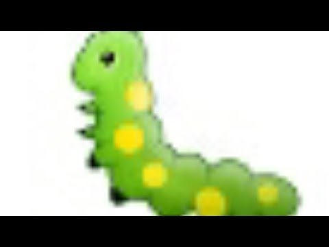 Зелёная гусеница смайлик