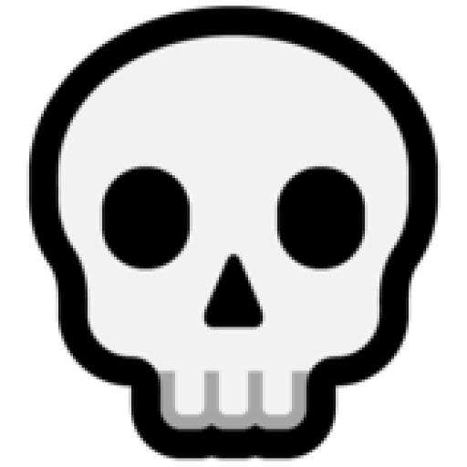 Эмодзи череп au KDDI