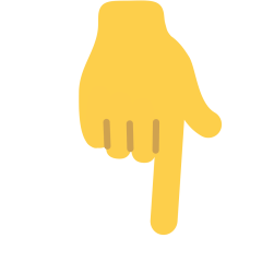 Смайлик указательный палец вниз