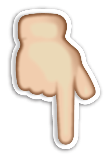 Смайлик палец влево