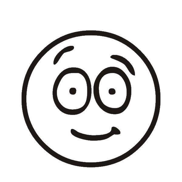 Веселый смайлик черно белый