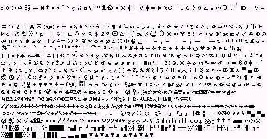 Символы для ников