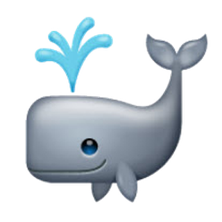 Смайлик кита на айфоне