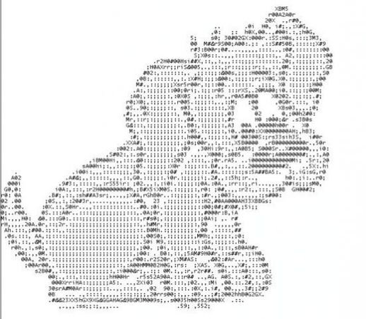 Большие рисунки символами